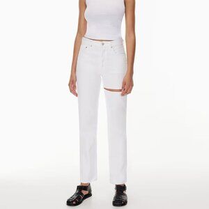 Agolde Lana Slice Jean in Element White Mid Rise Straight Leg Size 26 A9042-1183